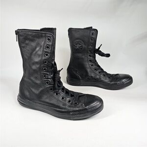 Rare Converse Chuck Women’s High-Tops Full Leather Zipper